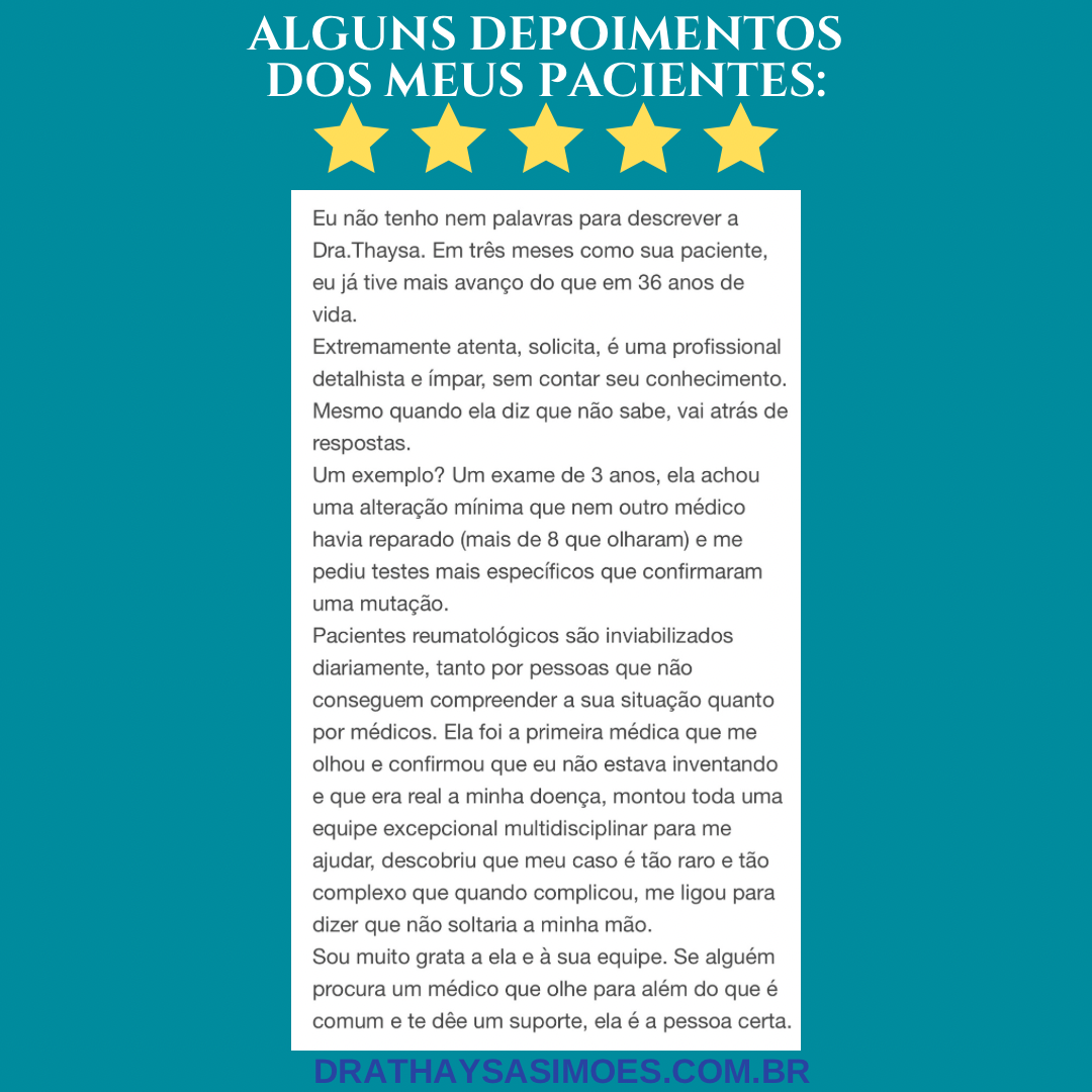 Copia de Alguns depoimentos dos meus pacientes 2 Reumatologista,reumatologia,reumatismo