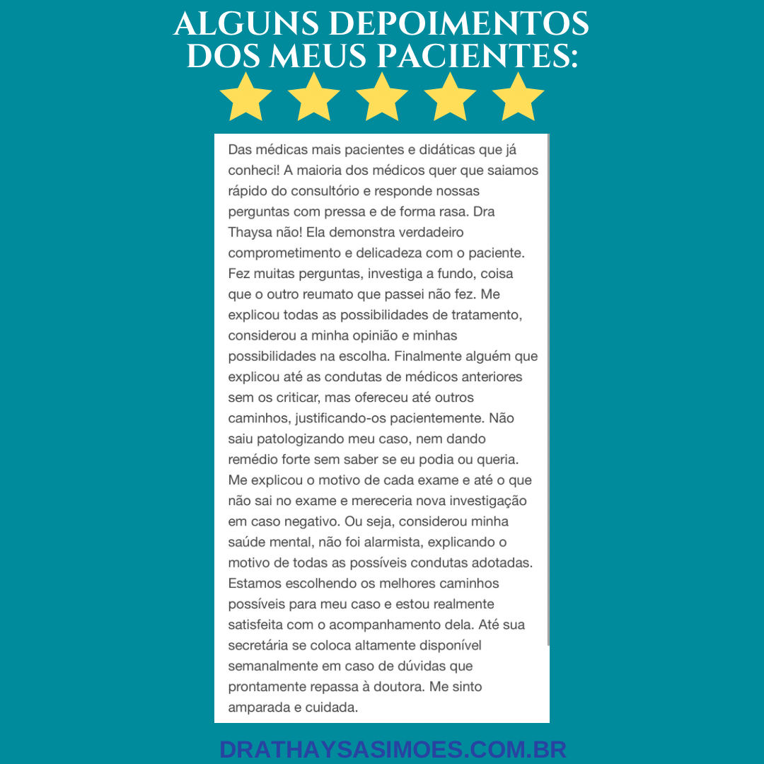 Copia de Alguns depoimentos dos meus pacientes 6 Reumatologista,reumatologia,reumatismo